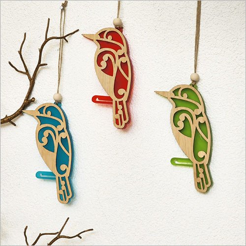 NZ Koru Kingfisher Christmas Ornament - ShopNZ