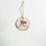 NZ Made Wood Slice Kiwi Bird Ornament - ShopNZ