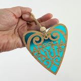 NZ Maori Arohanui Koru Heart Christmas Ornament - ShopNZ