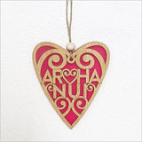 NZ Maori Arohanui Koru Heart Christmas Ornament - ShopNZ