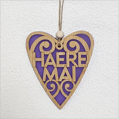 NZ Maori Arohanui Koru Heart Christmas Ornament - ShopNZ