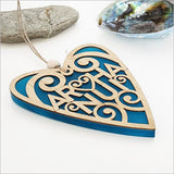 NZ Maori Arohanui Koru Heart Christmas Ornament - ShopNZ