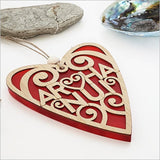 NZ Maori Arohanui Koru Heart Christmas Ornament - ShopNZ