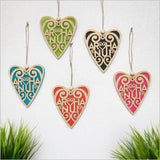 NZ Maori Arohanui Koru Heart Christmas Ornament - ShopNZ