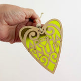 NZ Maori Arohanui Koru Heart Christmas Ornament - ShopNZ