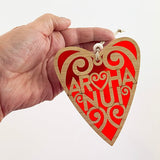NZ Maori Arohanui Koru Heart Christmas Ornament - ShopNZ