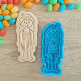 NZ Maori Girl Kapa Haka Cookie Cutter and Fondant Stamp - ShopNZ