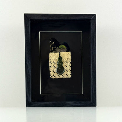 NZ Māori Greenstone Double Twist Necklace in Shadow Box - ShopNZ