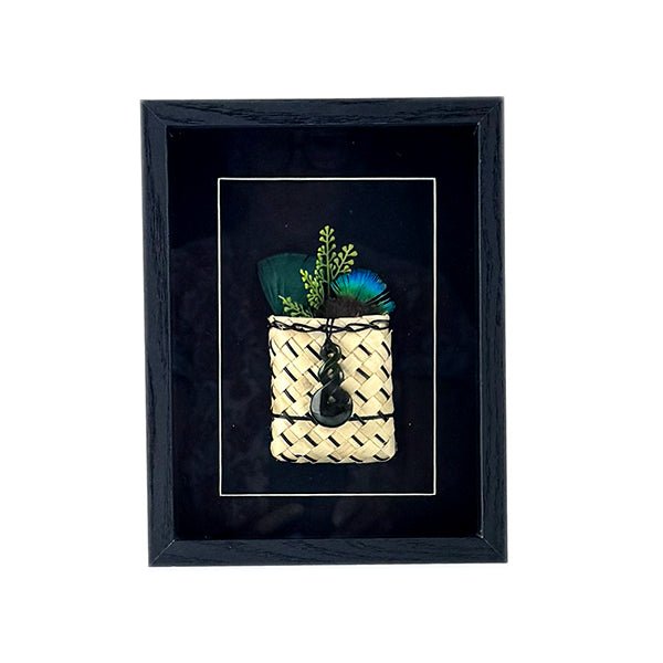 NZ Māori Greenstone Double Twist Necklace in Shadow Box - ShopNZ