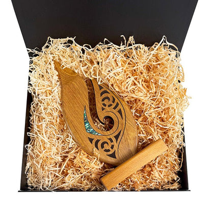 NZ Maori Roimata Koru Pacific Rimu Sculpture Trophy - ShopNZ