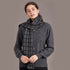 NZ Merino Possum Silk Check Scarf with Leather Trim - ShopNZ