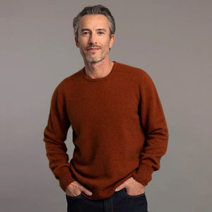 NZ Merino Possum Silk Mens Crew Neck Luxury Sweater - ShopNZ
