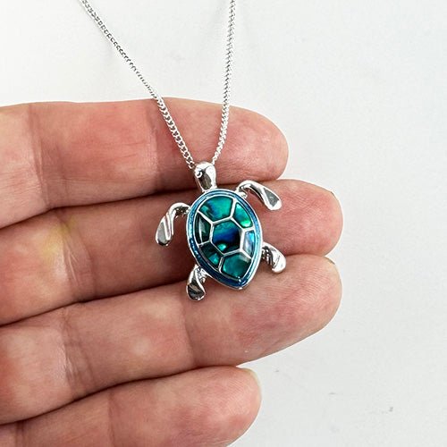 NZ Paua Turtle Necklace - ShopNZ
