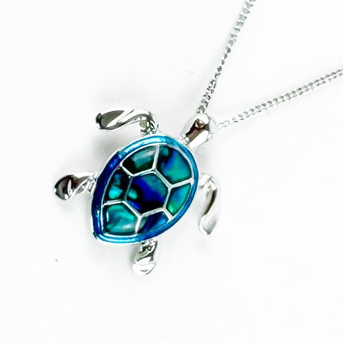 NZ Paua Turtle Necklace - ShopNZ