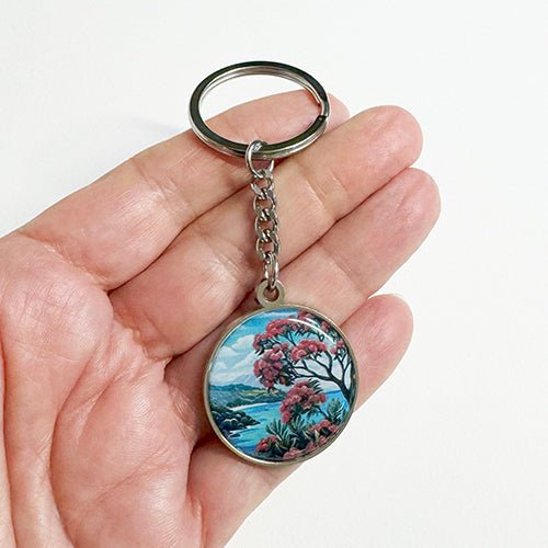 NZ Pohutukawa Tree Keychain - ShopNZ