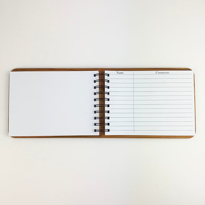 NZ Rimu A5 Remembrance Funeral Guest Book - ShopNZ