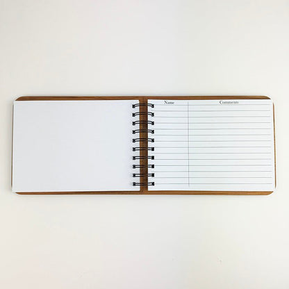 NZ Rimu A5 Remembrance Funeral Guest Book - ShopNZ