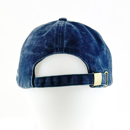 NZ Running Kiwi Bird Cap in Washed Navy with NZ Flag - ShopNZ
