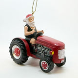 NZ Santa Claus Farmer on Tractor Xmas Ornament - ShopNZ
