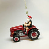 NZ Santa Claus Farmer on Tractor Xmas Ornament - ShopNZ