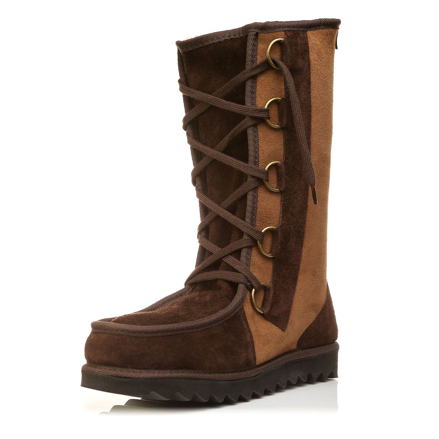 NZ Sheepskin High-calf Lace-up Boots - ShopNZ
