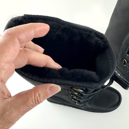 NZ Sheepskin High-calf Lace-up Boots - ShopNZ