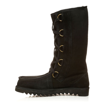 NZ Sheepskin High-calf Lace-up Boots - ShopNZ