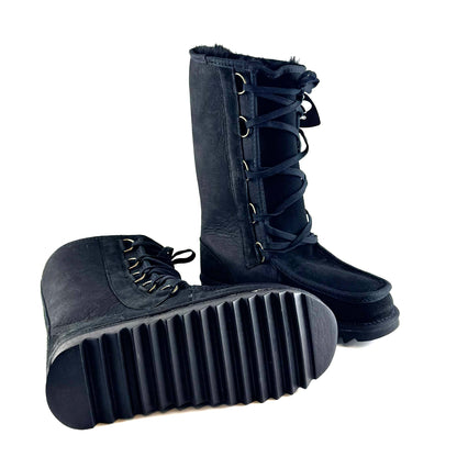 NZ Sheepskin High-calf Lace-up Boots - ShopNZ