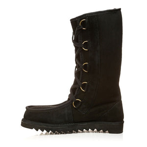 NZ Sheepskin High - calf Lace - up Boots - ShopNZ