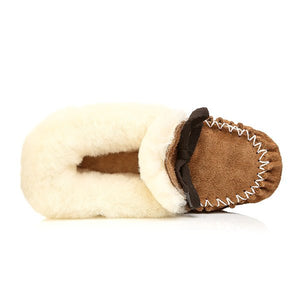 NZ Sheepskin Moccasins with Sheepskin Collar - ShopNZ