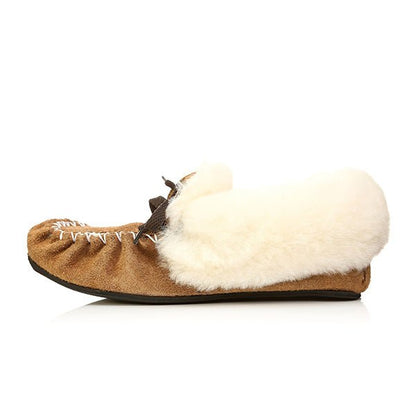 NZ Sheepskin Moccasins with Sheepskin Collar - ShopNZ