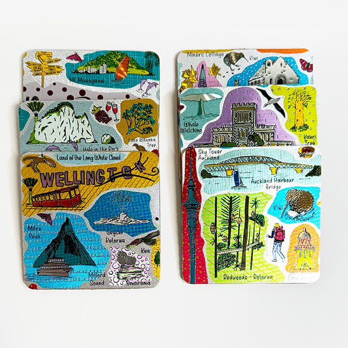 NZ Tourist Destination Souvenir Coasters - ShopNZ