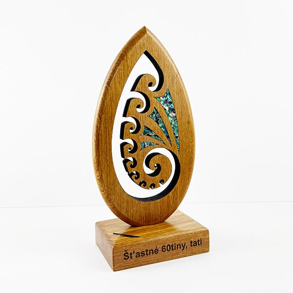 Pacific Rimu Maori Sculptural Koru Trophy - ShopNZ