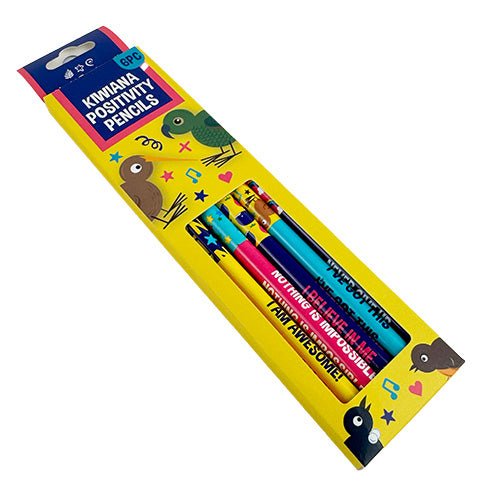 Pack of 6 Kiwiana Positivity Pencils - ShopNZ