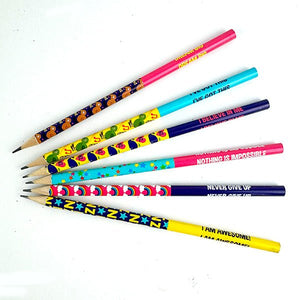 Pack of 6 Kiwiana Positivity Pencils - ShopNZ