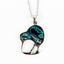 Paua and Silver Kiwi Bird Necklace