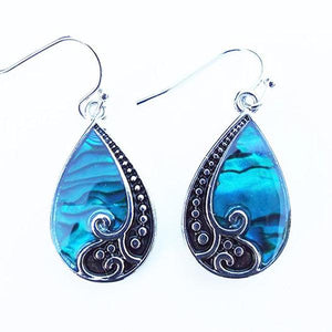 Paua Shell Teardrop Earrings - ShopNZ