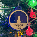 Personalised NZ Cat Christmas Ornament - ShopNZ