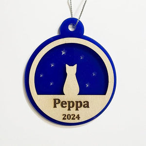 Personalised NZ Cat Christmas Ornament - ShopNZ