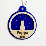 Personalised NZ Cat Christmas Ornament - ShopNZ