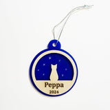 Personalised NZ Cat Christmas Ornament - ShopNZ