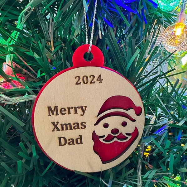 Personalised NZ Christmas Santa Ornament - ShopNZ