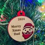 Personalised NZ Christmas Santa Ornament - ShopNZ