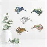 Pop - out Set of Printed Kiwi Birds Wall Art - ShopNZ