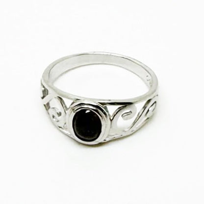 Pretty Genuine NZ Greenstone Sterling Silver Koru Ring - ShopNZ