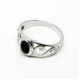 Pretty Genuine NZ Greenstone Sterling Silver Koru Ring - ShopNZ