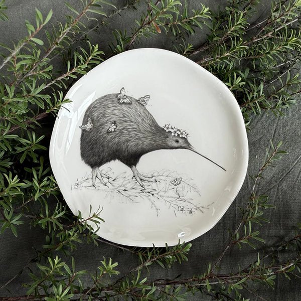 Pretty Kiwi Bird Trinket Dish - designed by Northland Tattoo Artist Katy Hayward - ShopNZ