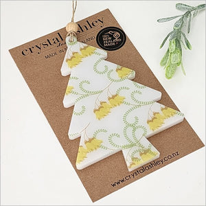 Pretty Kowhai Flower NZ Christmas Tree Ornament - ShopNZ