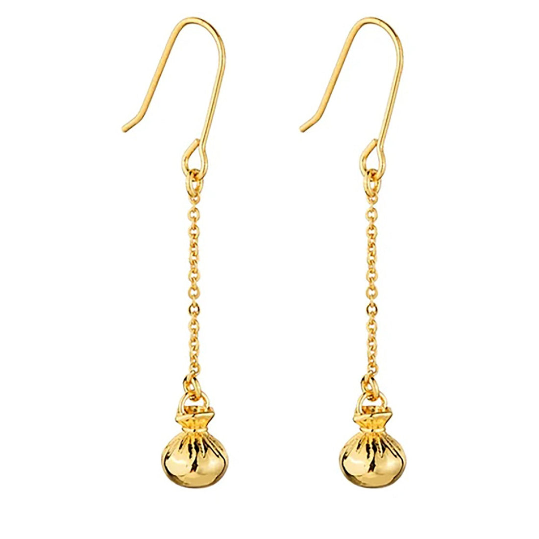 Pretty Little Taonga Gold Dangling Poi Earrings - ShopNZ