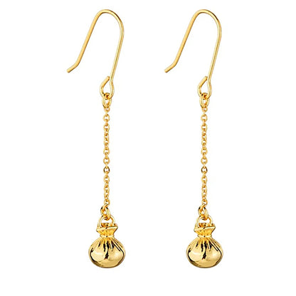 Pretty Little Taonga Gold Dangling Poi Earrings - ShopNZ